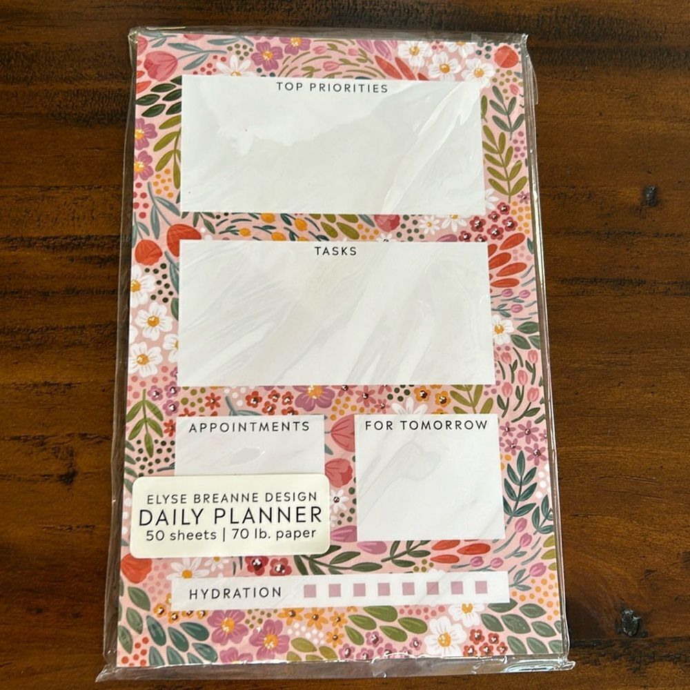 Elyse Breanne Summer Meadows Daily Planner Notepad NEW